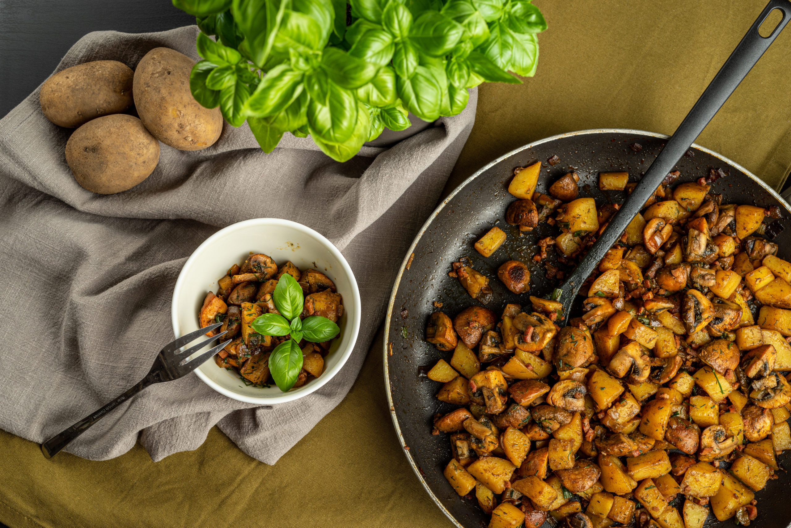 Kartoffel-Pilz Pfanne - Einfach, schnell und super lecker! - Evis Food Blog